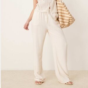Cream Linen Pants